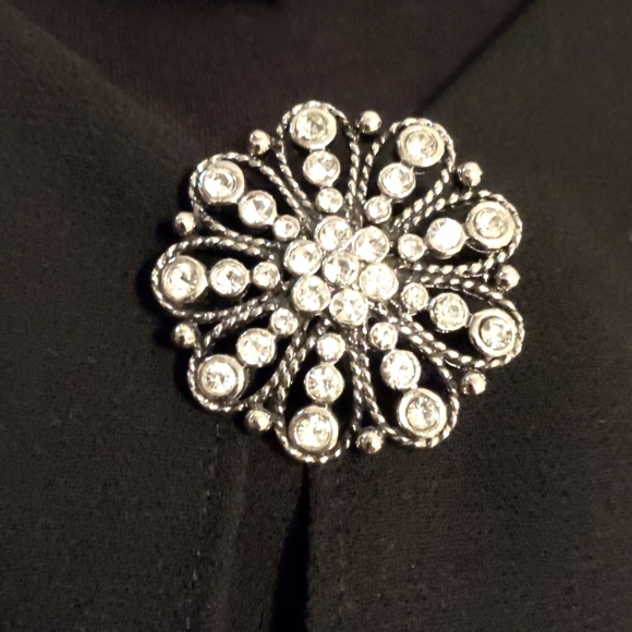 KS Petite Collection Black Layered Shift Dress Size 6P - Picture 7 of 7